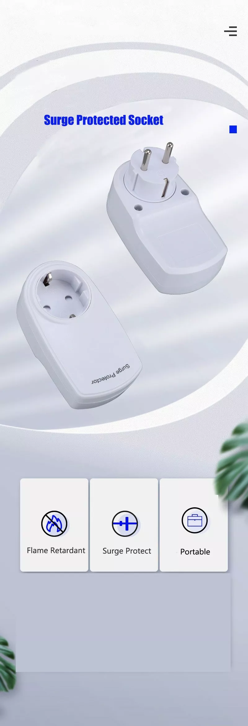 EU Surge Protector Socket